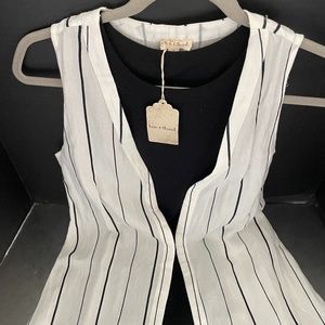 Hem & Thread Linen Sleeveless Cardigan